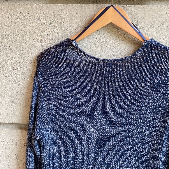 Design Lab by Lord & Taylor Heathered Blue Knit Sweater - Picture 10 of 10
